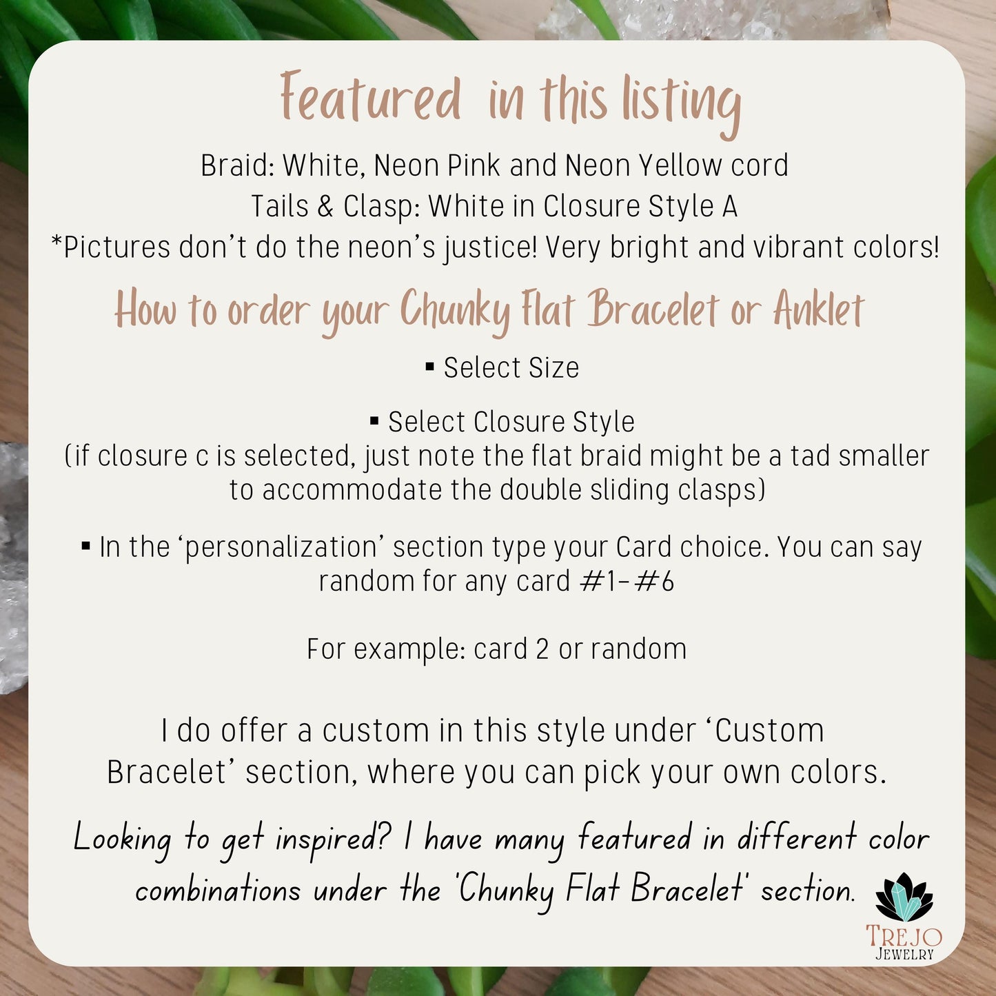 Electric Pink Lemonade, Chunky Flat Bracelet or Anklet