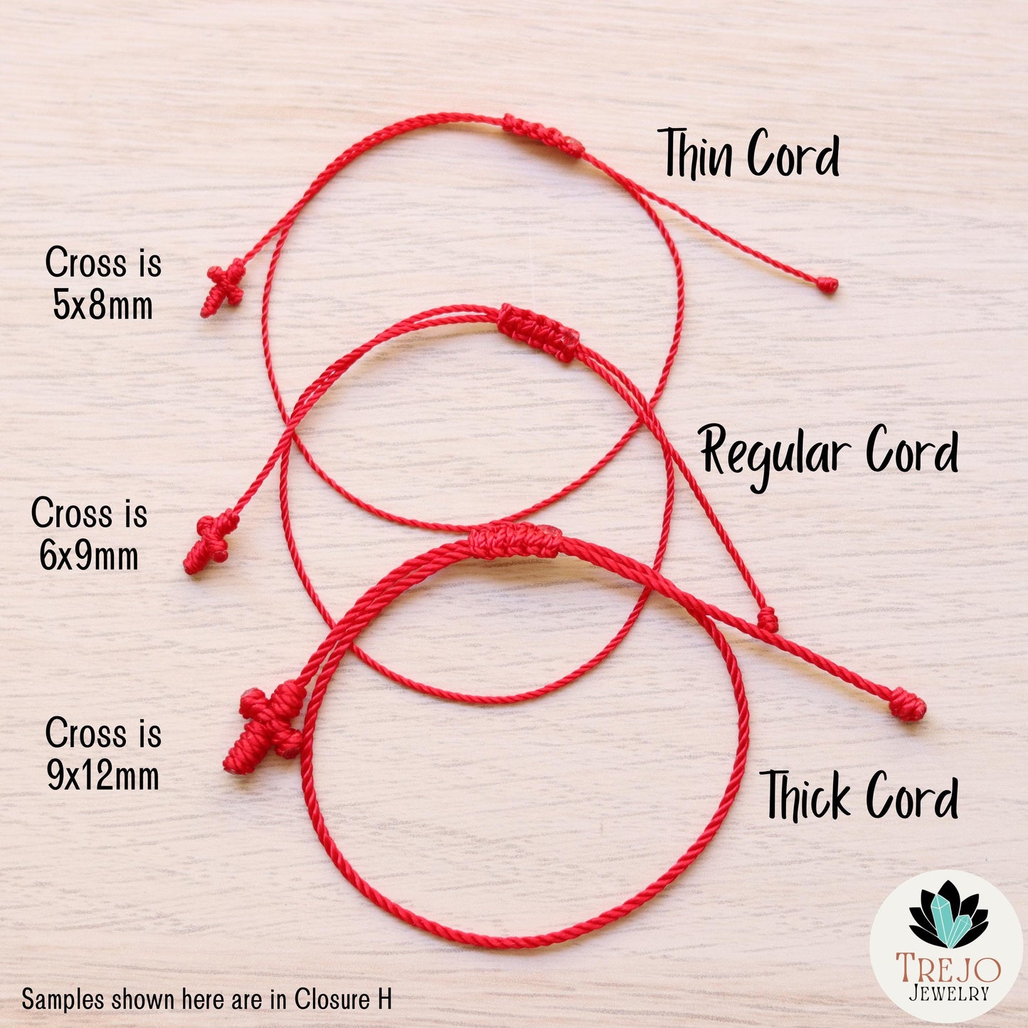 Tiny Cross Cord Bracelet