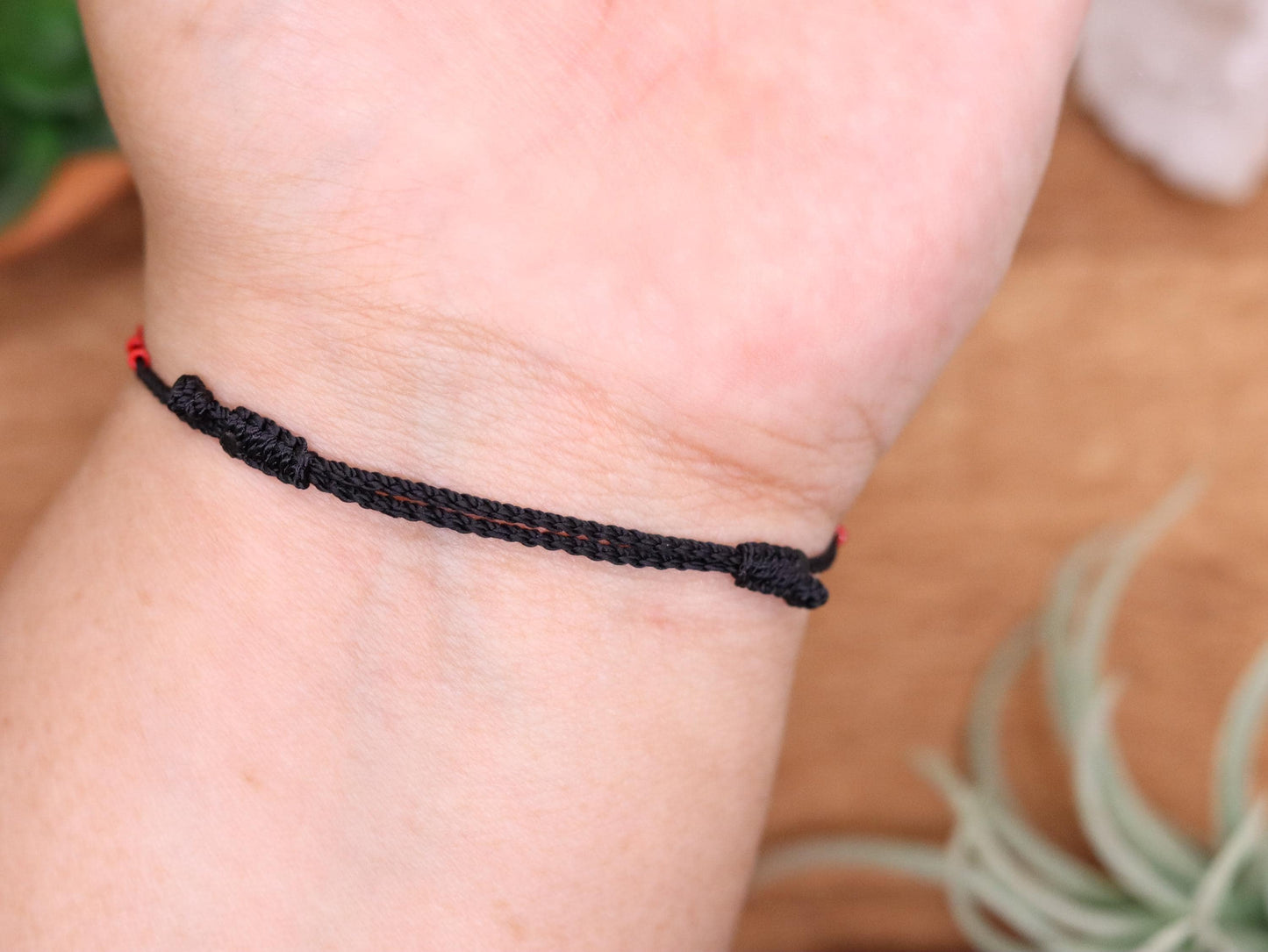 Black & Red, Bead Braided