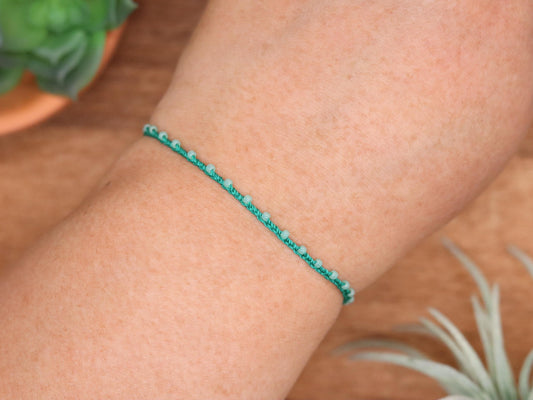 Jade & Milky Kiwi, Bead Braided