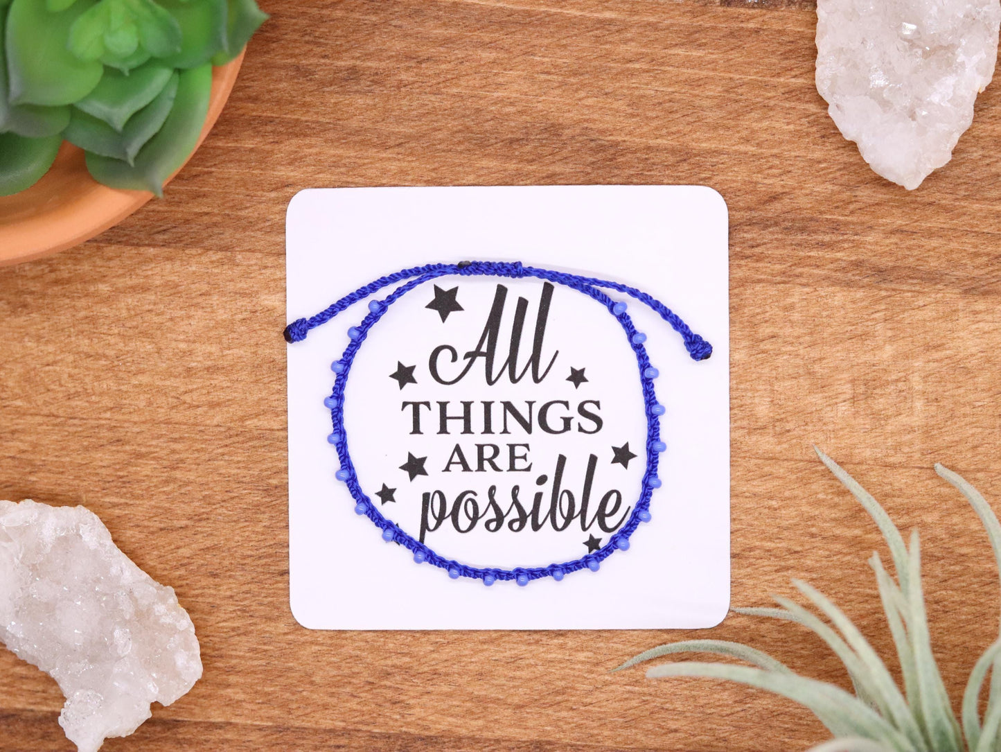 Royal Blue & Periwinkle, Bead Braided