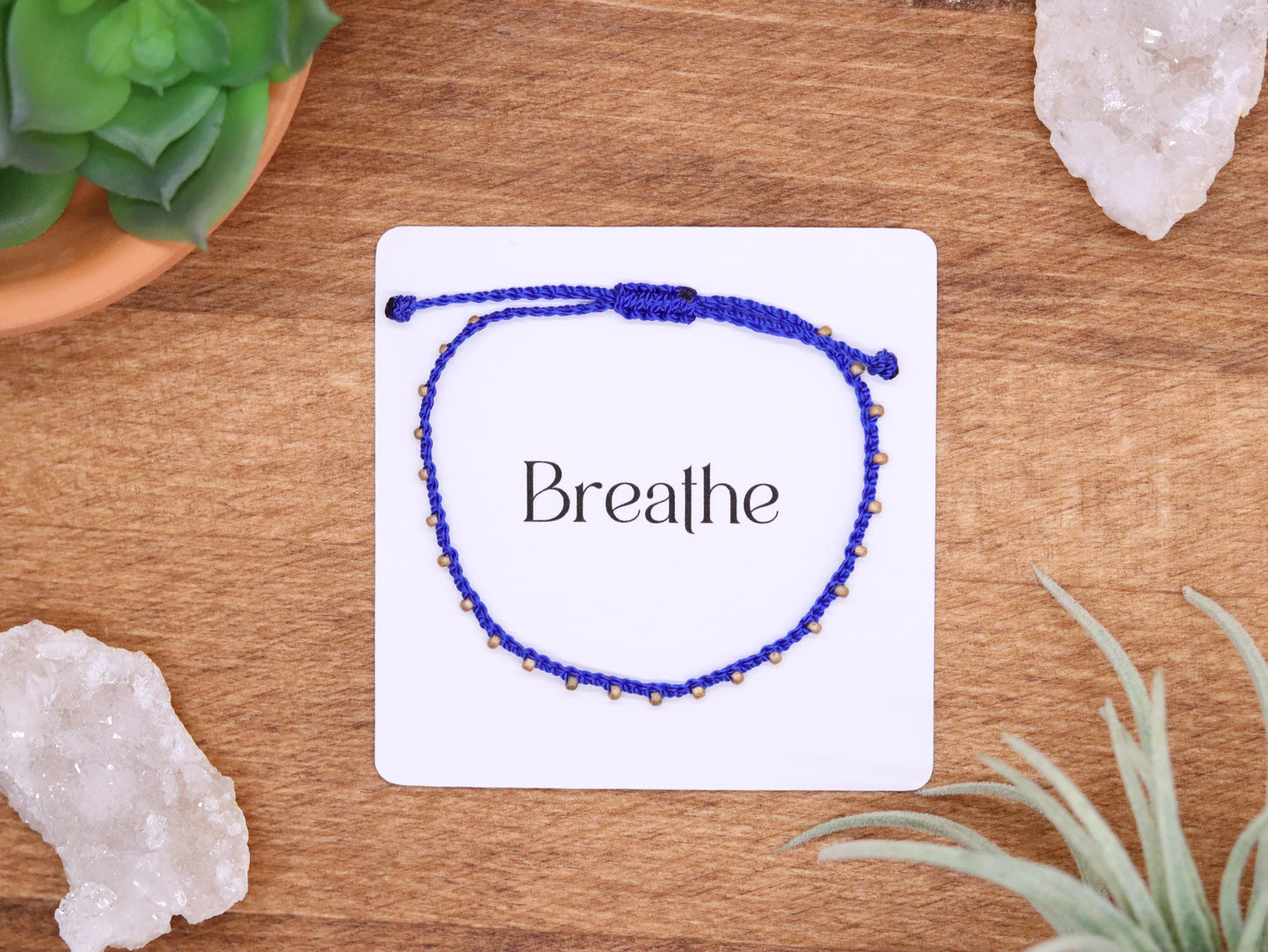 Royal Blue & Champagne, Bead Braided