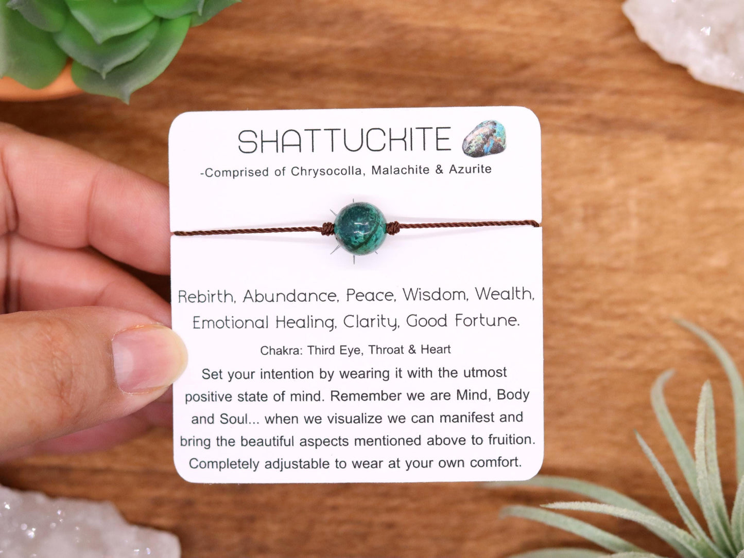 Shattuckite, Adjustable Bracelet, Anklet or Necklace