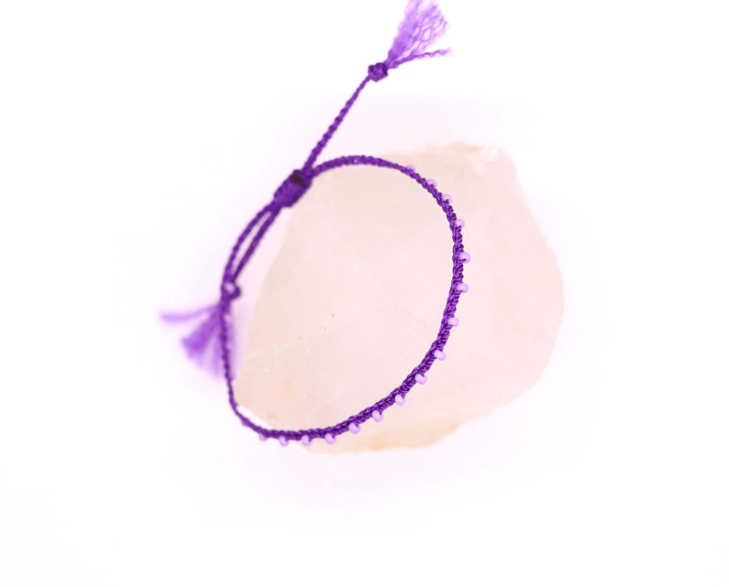 Purple and Light Purple, Bead Braided