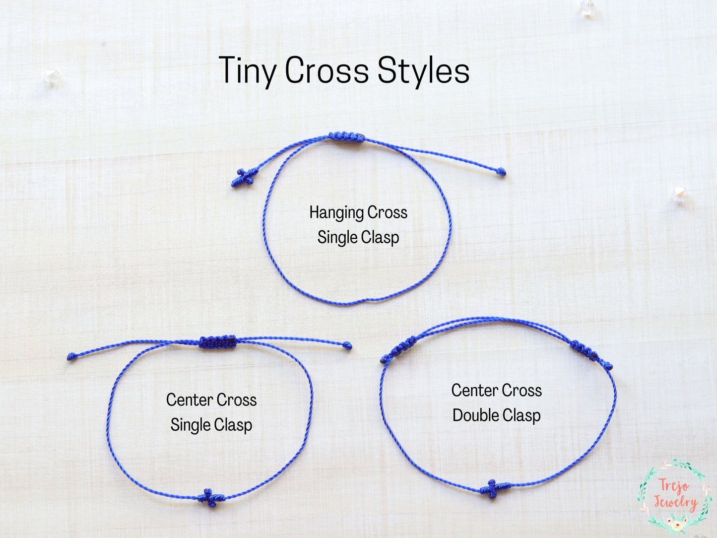 Cross Cord Bracelet or Anklet