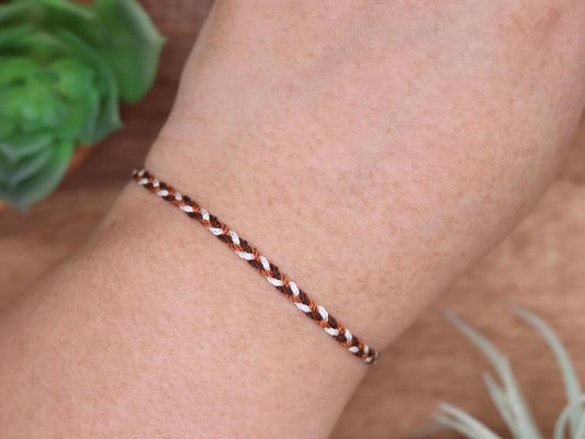 Chocolate & Caramel, Chunky Flat Bracelet or Anklet