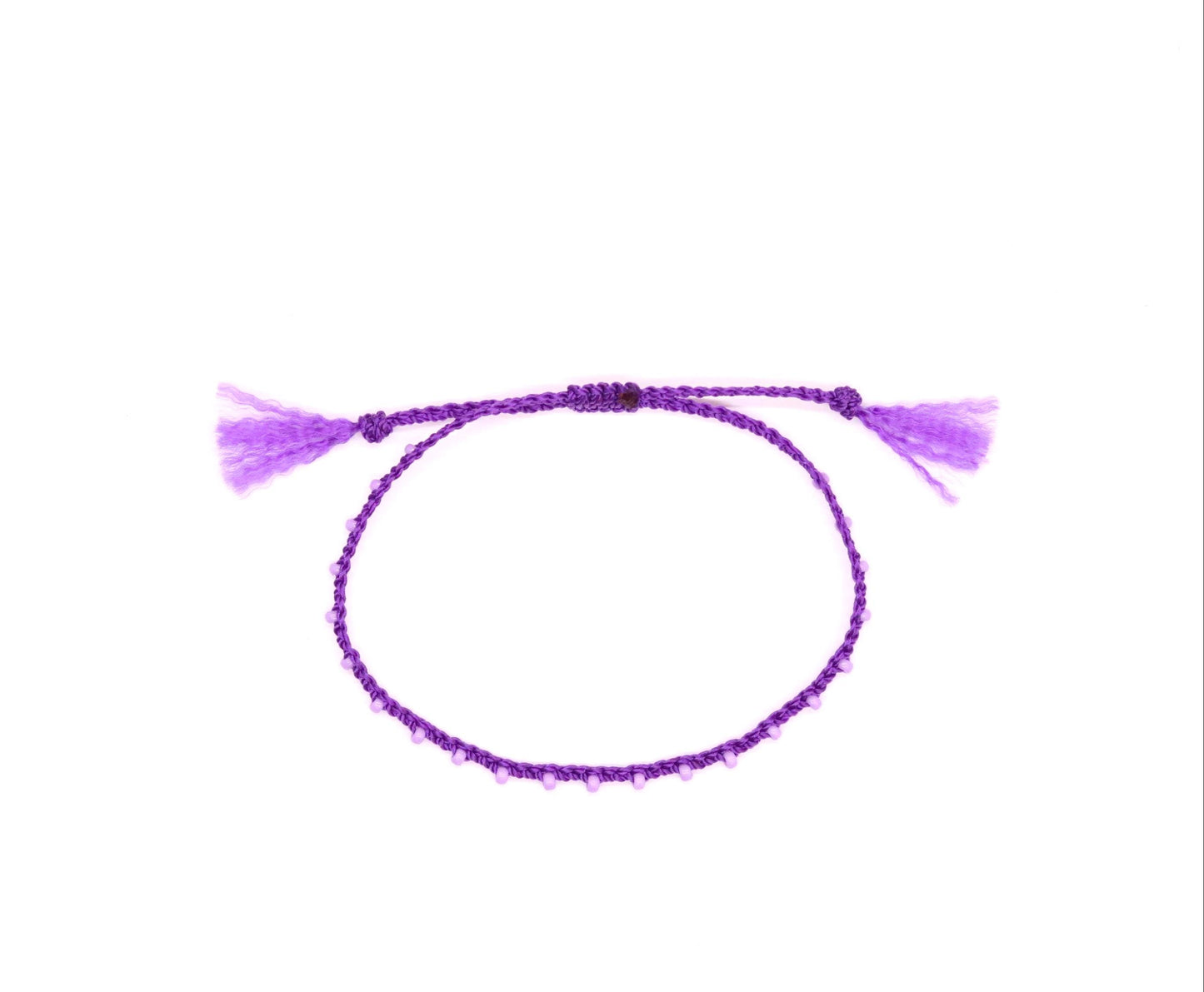 Purple and Light Purple, Bead Braided