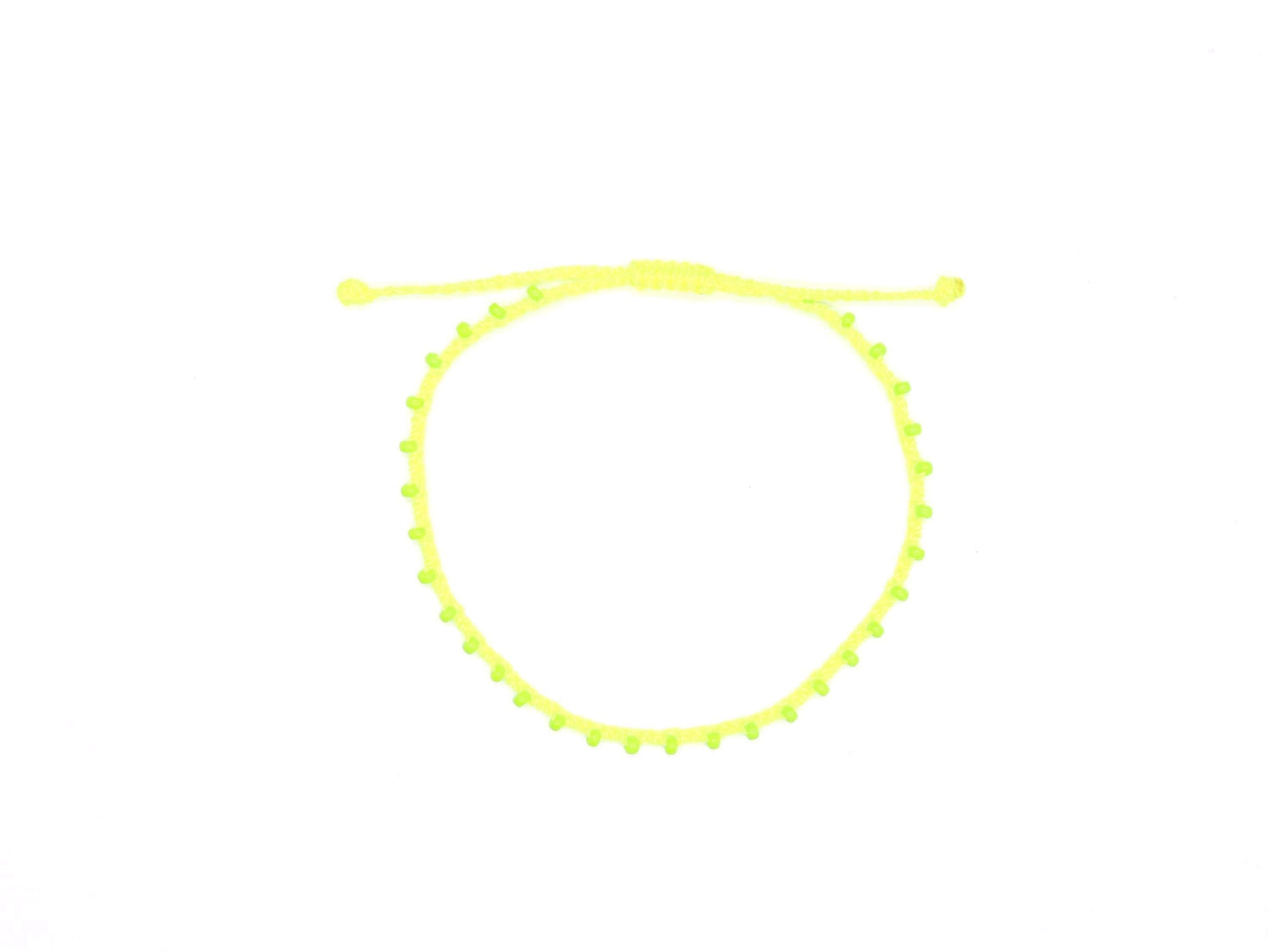Neon Yellow and Spring Green, Bead Braided