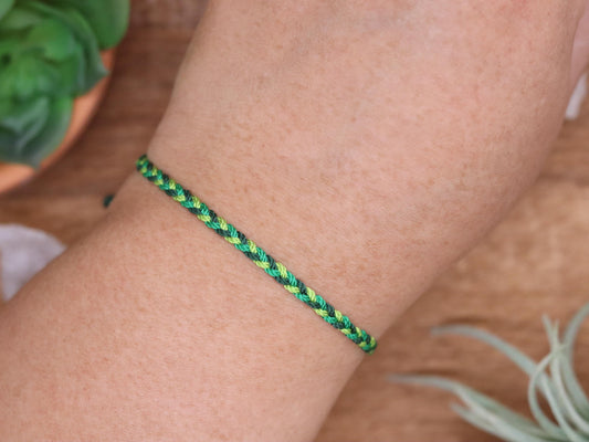 Green Forest, Chunky Flat Bracelet or Anklet