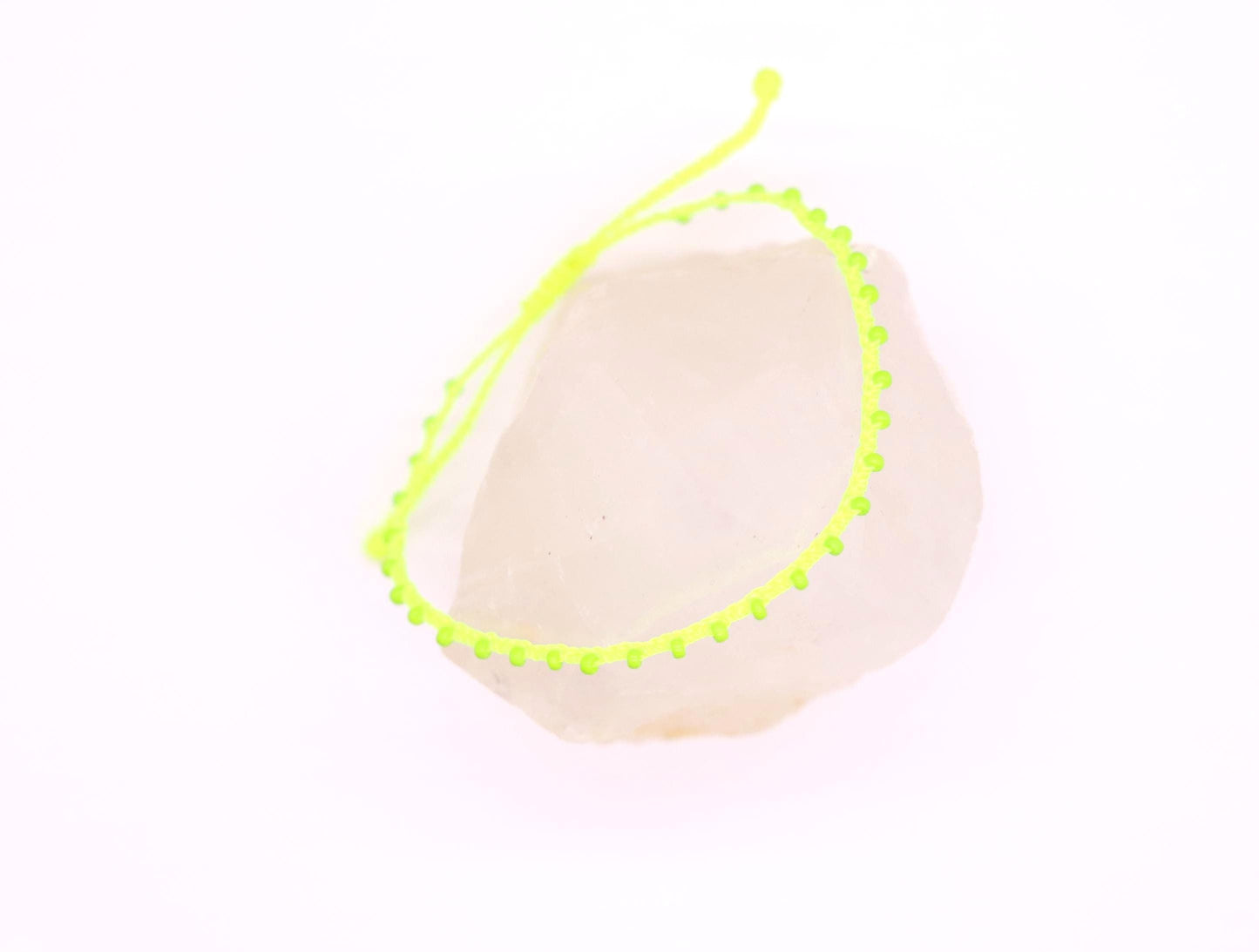 Neon Yellow and Spring Green, Bead Braided