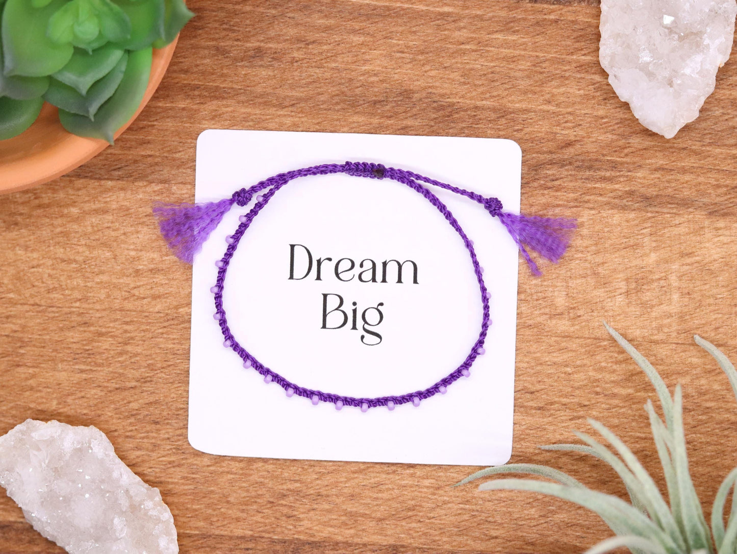 Purple and Light Purple, Bead Braided