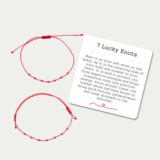 Seven Knot Cord Bracelet or Anklet